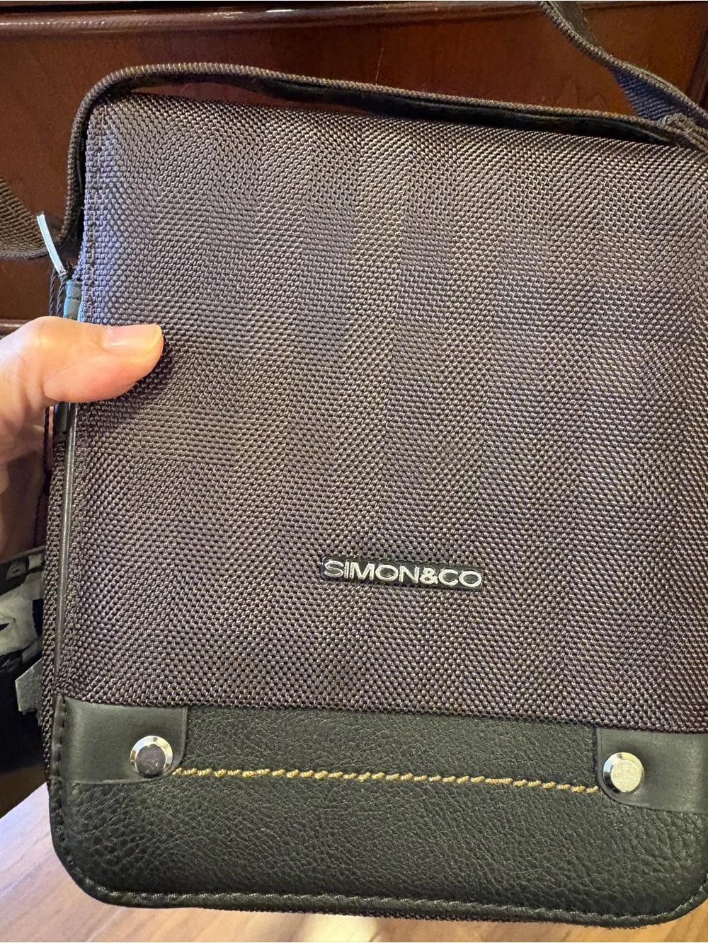 SIMON & CO Brown Men's Messenger Crossbody Bag